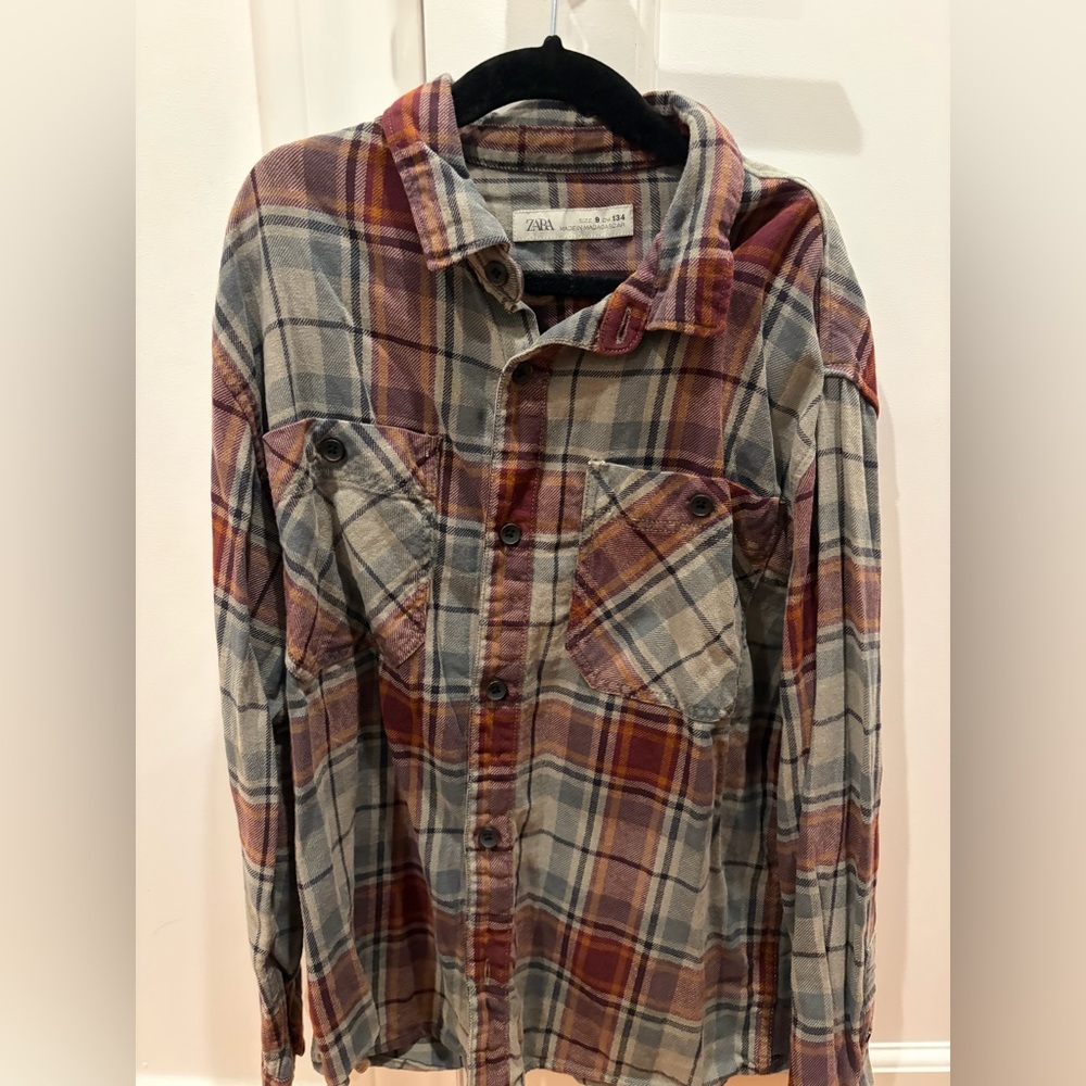 Zara Boys Casual Plaid Shirt